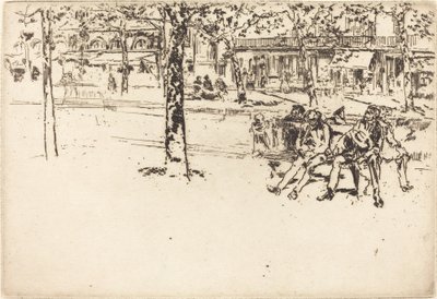 Boulevard Poissoniere, 1893. alkotó: James Abbott McNeill Whistler