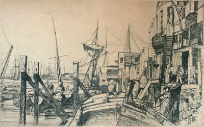 Limehouse, 1859, 1904 alkotó: James Abbott McNeill Whistler