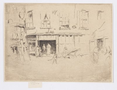 Kis udvar, 1880-81 körül (metszet; tus, papír) alkotó: James Abbott McNeill Whistler