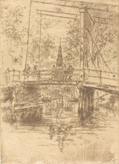 Little Drawbridge, Amszterdam, 1889. alkotó: James Abbott McNeill Whistler