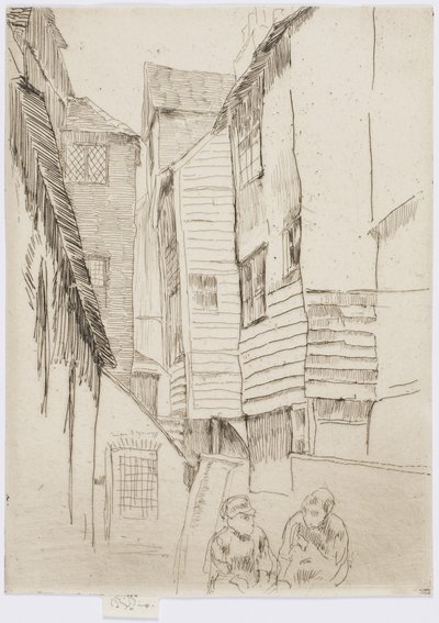 Little Smithfield, 1877 körül (rézkarc papírra) alkotó: James Abbott McNeill Whistler