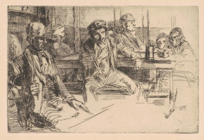 Longshoreman, 1859 (rézkarc és szárazhús fektetett papíron) alkotó: James Abbott McNeill Whistler