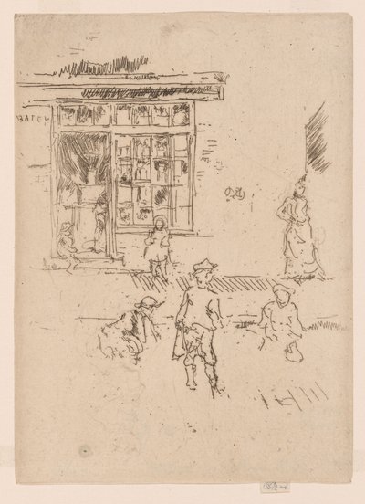Márványok, 1886-88 körül (metszet; tus, papír) alkotó: James Abbott McNeill Whistler