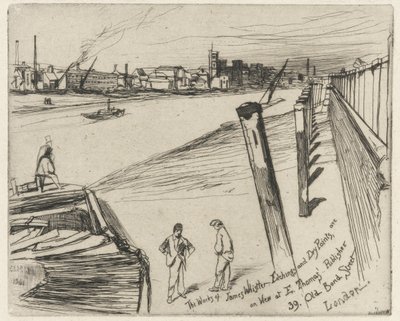 Millbank, 1861 (metszet, papír) alkotó: James Abbott McNeill Whistler