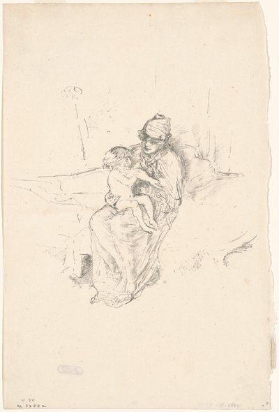 Anya és gyermeke, 1. sz., 18911895, nyomtatva 1904-ben. alkotó: James Abbott McNeill Whistler