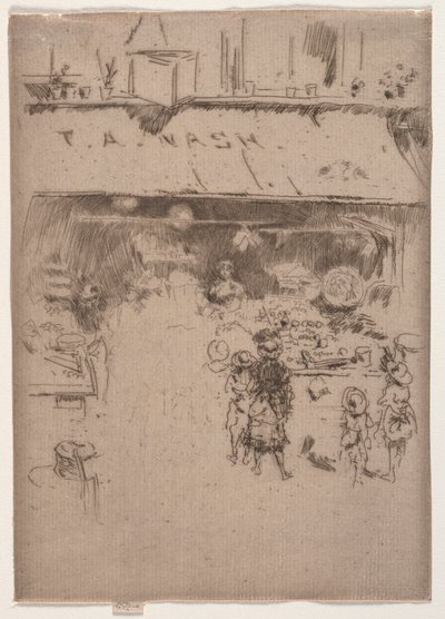 Nashs gyümölcsbolt. alkotó: James Abbott McNeill Whistler