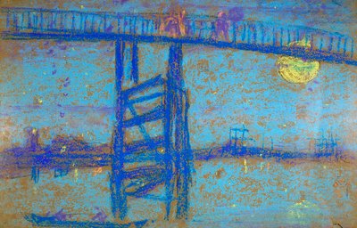 Nocturne: Battersea Bridge, 1872-1873 alkotó: James Abbott McNeill Whistler