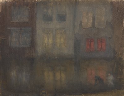 Nocturne: Black and RedBack Canal, Hollandia, 1882. alkotó: James Abbott McNeill Whistler