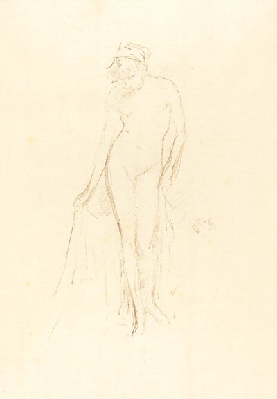 Aktmodell, álló, c. 1891. alkotó: James Abbott McNeill Whistler