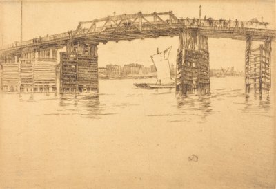 Régi Battersea híd, 1879. alkotó: James Abbott McNeill Whistler