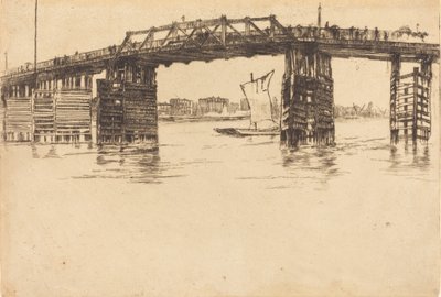 Régi Battersea híd, 1879. alkotó: James Abbott McNeill Whistler