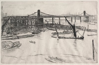 Régi Hungerford híd. alkotó: James Abbott McNeill Whistler