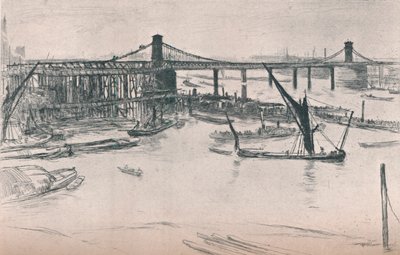 Old Hungerford Bridge, 1861, 1903 alkotó: James Abbott McNeill Whistler