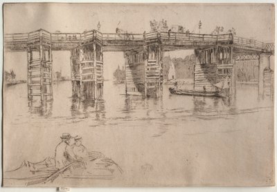 Old Putney Bridge, 1879. alkotó: James Abbott McNeill Whistler