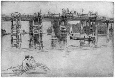 Old Putney Bridge, 1879 1904. alkotó: James Abbott McNeill Whistler