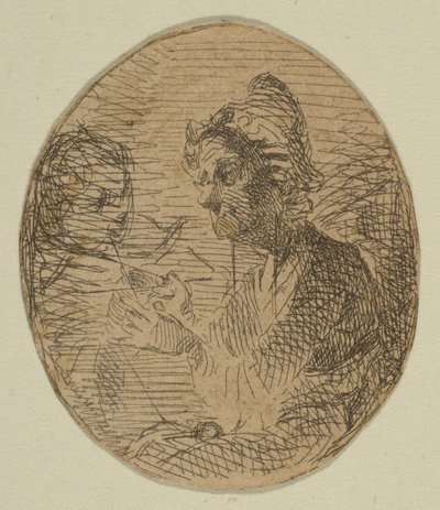 Vénasszony és gyermek ovális vázlatokból a partfelmérő táblán, 1854-55. alkotó: James Abbott McNeill Whistler