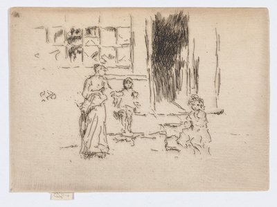 Petticoat Lane, 1886-88 körül (metszet; tus, papír) alkotó: James Abbott McNeill Whistler