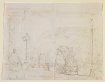 Séta Badenben, 1858. alkotó: James Abbott McNeill Whistler