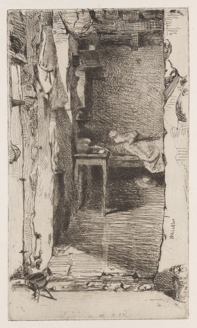 Rongyszedők, Quartier Mouffetard, Párizs alkotó: James Abbott McNeill Whistler