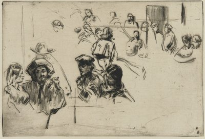 Ratcliffe Highway, 1861 (szárazpont papíron) alkotó: James Abbott McNeill Whistler