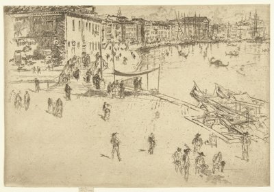 Riva del Sciavoni A Riva, nr. 2 Huszonhat rézkarcból álló készlet (sorozat címe) alkotó: James Abbott McNeill Whistler