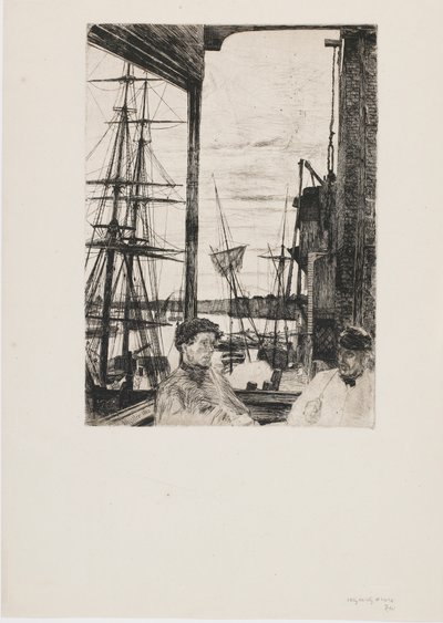 Rotherhithe, 1860. alkotó: James Abbott McNeill Whistler