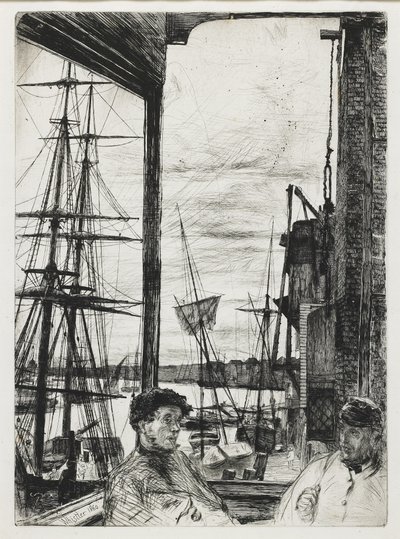 Rotherhithe a Temzéről és más témákról szóló jelenetek tizenhat rézkarcából alkotó: James Abbott McNeill Whistler