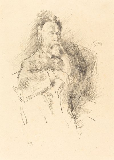 William E. Henley vázlata, 1896. alkotó: James Abbott McNeill Whistler