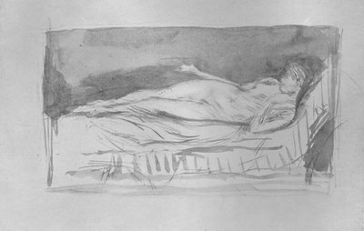 Vázlat egy lányról, akt, 1878, 1904 alkotó: James Abbott McNeill Whistler
