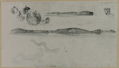 Vázlatok a partfelmérő táblán, 1854. alkotó: James Abbott McNeill Whistler