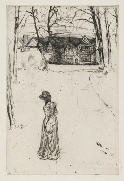 Speke Hall, No. 1, 1870 (rézkarc és szárazhús papíron) alkotó: James Abbott McNeill Whistler