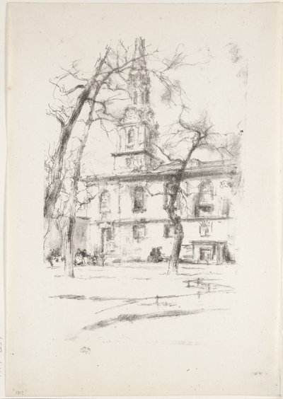 St. Giles-in-the-Fields, 1896 alkotó: James Abbott McNeill Whistler