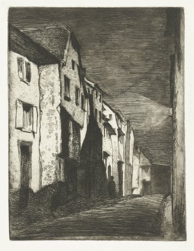 Straat Saverne-ben Saverne utca Tizenkét rézkarc a természetből (sorozat címe) alkotó: James Abbott McNeill Whistler