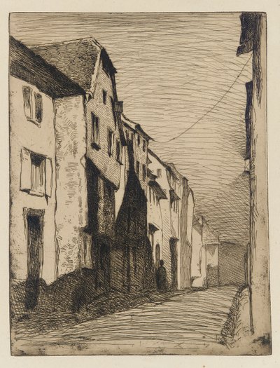 Saverne utca, 1858. alkotó: James Abbott McNeill Whistler