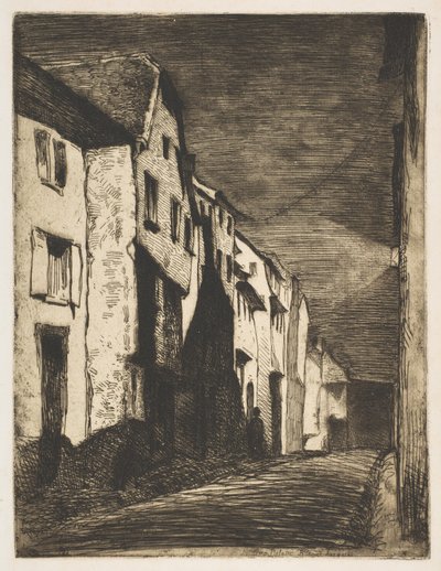 Saverne utca, 1858. alkotó: James Abbott McNeill Whistler