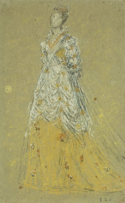 Tanulmány a "Szimfónia hússzínben és rózsaszínben" című filmhez alkotó: James Abbott McNeill Whistler