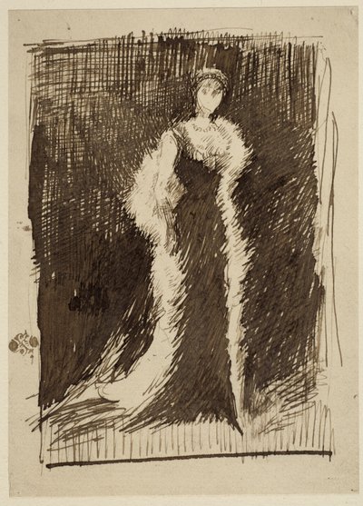 Tanulmány a fekete elrendezéshez: Lady Meux, 1881 alkotó: James Abbott McNeill Whistler
