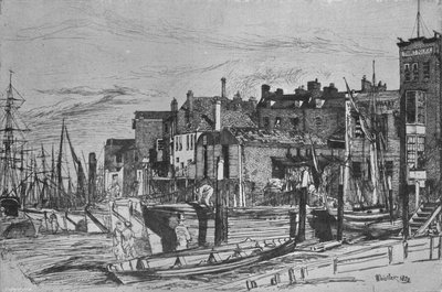 A Temzei Rendőrség korábban Wapping Wharfnak hívta, 1859, 1903 alkotó: James Abbott McNeill Whistler