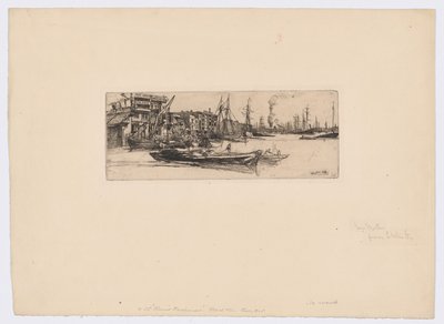 Temze raktárak alkotó: James Abbott McNeill Whistler