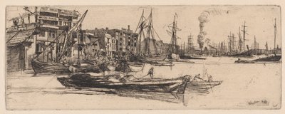 Temze raktárak alkotó: James Abbott McNeill Whistler