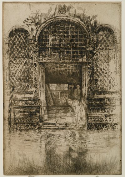 The Doorway, 1880 (rézkarc és szárazhús papíron) alkotó: James Abbott McNeill Whistler