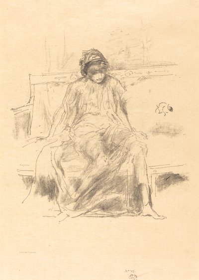 A terített alak, ülve, 1893. alkotó: James Abbott McNeill Whistler