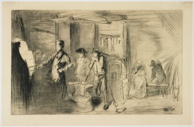 A kovácsműhely a Temze-parti jeleneteket és más témákat ábrázoló Tizenhat rézkarcból alkotó: James Abbott McNeill Whistler