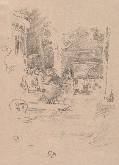 A kis kávézó az erdőben, 1894. alkotó: James Abbott McNeill Whistler