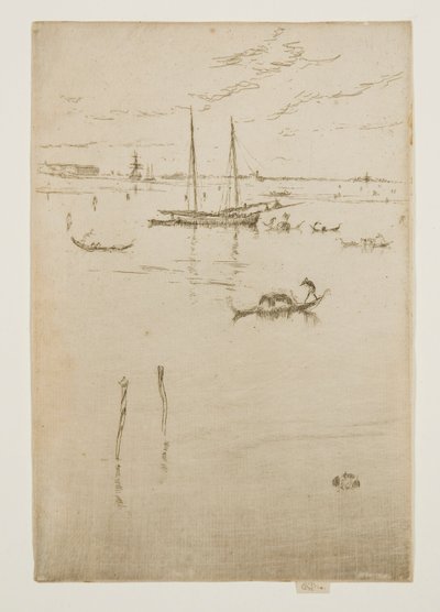 A kis lagúna a Tizenkét rézkarcból, más néven az első velencei díszlet alkotó: James Abbott McNeill Whistler