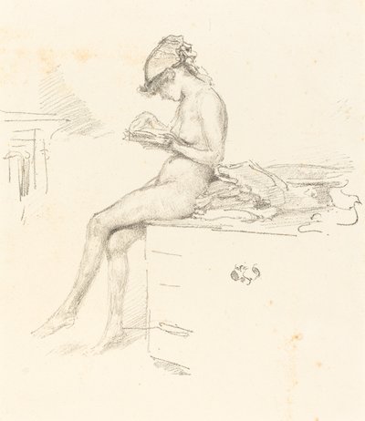 A kis aktmodell, Reading, 18891890. alkotó: James Abbott McNeill Whistler