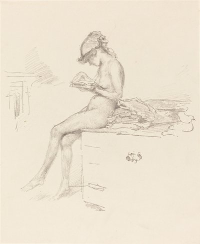 A kis aktmodell, Reading, 18891890. alkotó: James Abbott McNeill Whistler