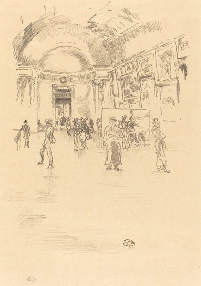 The Long Gallery, Louvre, 1894. alkotó: James Abbott McNeill Whistler