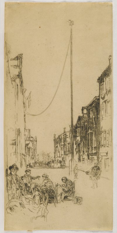 Az árboc, 1880 (rézkarc papírra) alkotó: James Abbott McNeill Whistler