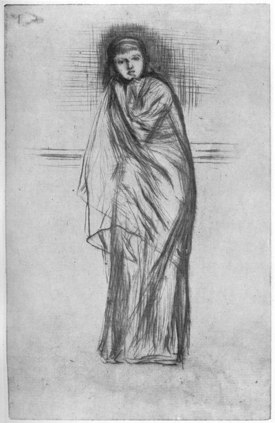 Pihenő modell, 1904. 19. század. alkotó: James Abbott McNeill Whistler